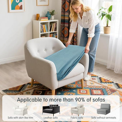 Hokway Stretch Couch Cushion Slipcovers Reversible Cushion Protector Slipcovers - Image 5