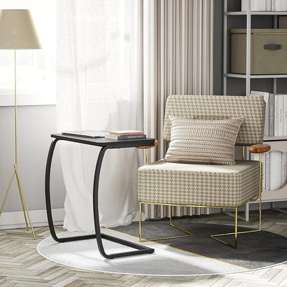SRIWATANA Side Table, End Table, Vintage C-Shaped Couch Table - Image 5