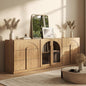 BELLEZE 3-Piece Sideboard Cabinet Set Freely Configurable, Modern Wood Modular by BELLEZE