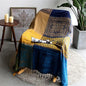 Bohemian Throw Blanket for Couch，Colorful Chenille Tassels Boho Woven Hippie by Bofree