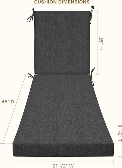 Honeycomb Outdoor Chaise Lounge Cushion - Image 2