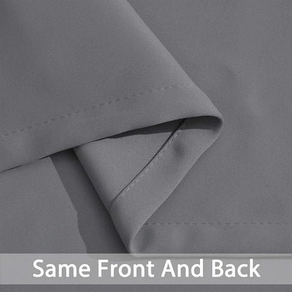Yakamok Grey Room Darkening Curtains 42x63 inch Gray Grommet-Living Room | 2 - Image 5