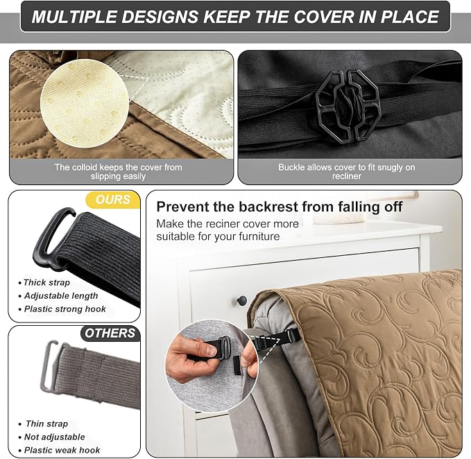 100% Waterproof Recliner Chair Cover, Recliner Chair Covers - Image 6