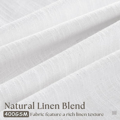 100 Inch Linen Pleated Curtains 2 Panels - Image 3