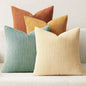MIULEE Soft Corduroy Decorative Throw Pillow Covers Orange Teal 24x24 | Set of 4 by MIULEE