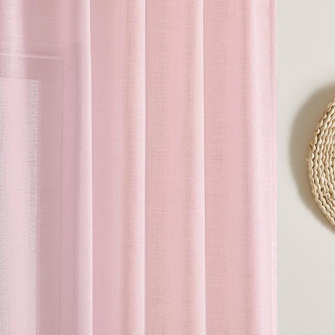Joydeco Sheer Curtains 84 Inches Long, Window Curtains Privacy Assured - Image 5