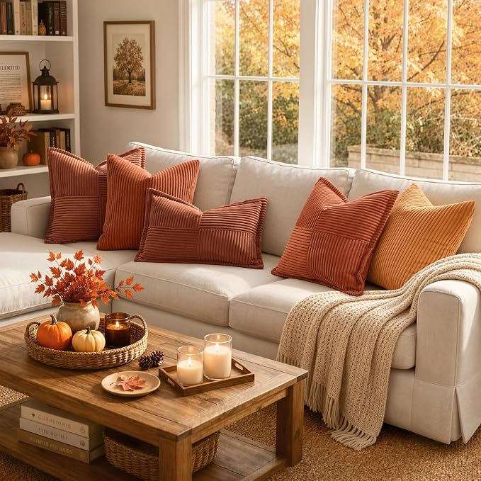 MIULEE Fall Rust Decorative Throw Pillow Covers - Image 8