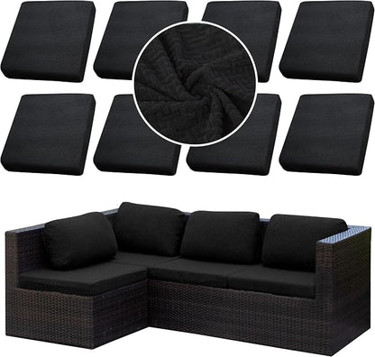 8PCS Patio Cushion Covers.Patio Furniture Couch SeatSlipcovers | Washable by SUKAIKEQA