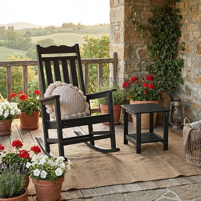 Stoog Patio Rocking Chair, All-Weather Porch Rocker, 400 lbs Weight Support - Image 2