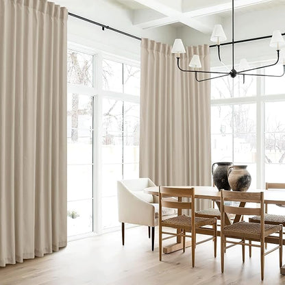 RYB HOME Linen Semi Sheer Curtains - Image 7