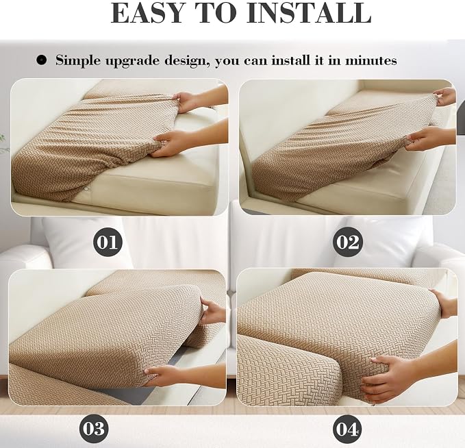 Couch Covers for 3 Cushion Sofa Pet Friendly Couch Cushion Covers Universal - Image 7
