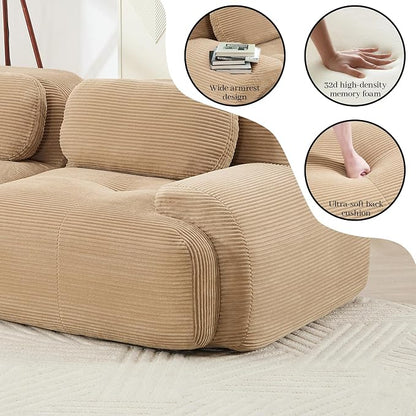 Boneless Sectional Couch, No Assembly Required, 152.7” L Shaped Modular Cloud - Image 7