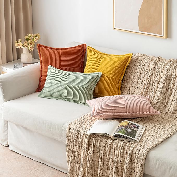 MIULEE Fall Burnt Orange Decorative Lumbar Throw Pillow Covers - Image 5