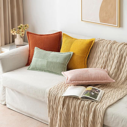 MIULEE Fall Burnt Orange Decorative Lumbar Throw Pillow Covers - Image 5