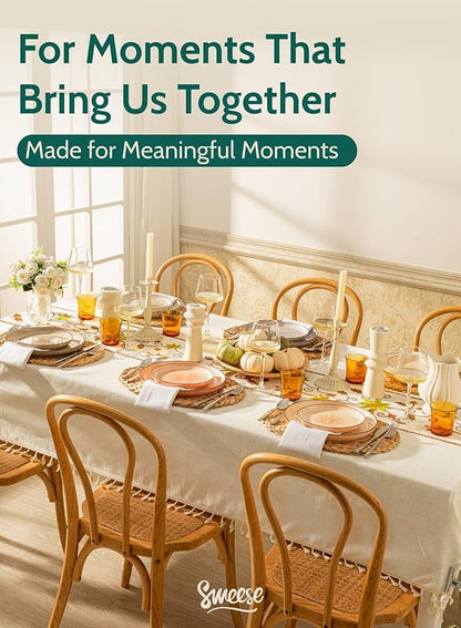 Sweese 7.4 Inch Porcelain Dessert Plates - Round Salad, Appetizer Plate Set for Kitchen, Small, Dishwasher Microwave Safe, Set of 6, Neutral