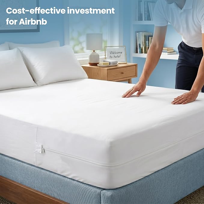Utopia Bedding Mattress Protector Zippered Twin Size, 100% Waterproof Bed Bug - Image 5