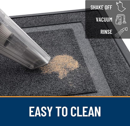 OLANLY Front Door Mat Outside 59x23, All-Season Heavy-Duty Rubber Doormat | Grey - Image 6