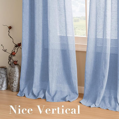 H.VERSAILTEX Linen Curtains Flax Linen Blended Curtain Panels - Image 7