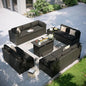Aoxun Patio Furniture Set with Fire Pit Table, 12 Piece Outdoor Sectional Sofas by Aoxun