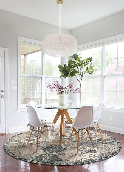 Lahome Moroccan Washable Round Rug 5ft, Soft Circle Rug - Image 7