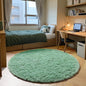 Sage Green Round Area Rugs 5ft, Fluffy Soft Bedroom Circle Rug by ONASAR