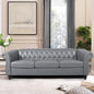 LEVNARY Chesterfield Sofa, Classic Tufted Upholstered Leather Couch, Modern 3 by LEVNARY