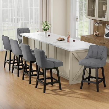 YaFiti Swivel Bar Stools Set of 4, 26 Inch Counter Height Bar Stools - Image 9
