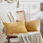 Fancy Homi 2 Packs Gold Yellow Lumbar Decorative Throw Pillow Covers 14x24 Inch by Fancy+Homi
