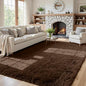 5x8 Fluffy Shag Area Rugs for Living Room Bedroom: Soft Plush Carpet Brown | by CarpetAddColortoYourLife