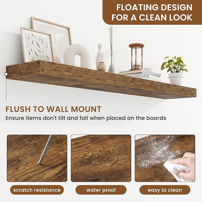 fuqing Floating Shelves for Wall, Wall Mounted Wood Floating Shelf - Image 5