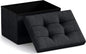 Ornavo Home Small Storage Ottoman Foldable Collapsible Rectangle Linen Ottoman by OrnavoHome