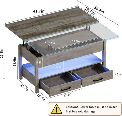 SYESWAY 42'' Lift Top Coffee Table - Image 3