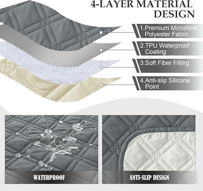 Genina Waterproof Recliner Chair Covers, Recliner Cover - Image 6