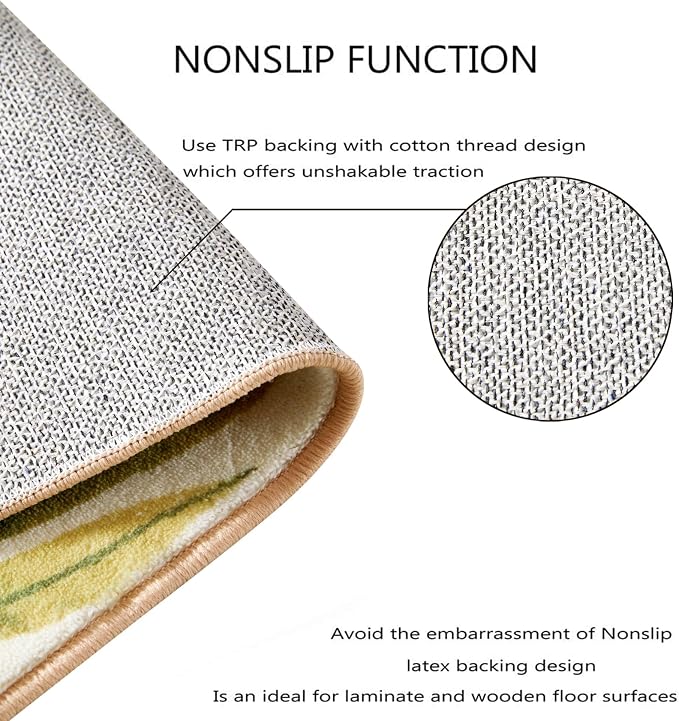RoomTalks Mid Century Modern Washable Rug, Boho Cute Aesthetic 8x10 Area Rugs - Image 5