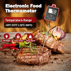 Waterproof Digital Candy Thermometer for Candy Making, Instant Read Cooking Thermometer with Pot Clip, Backlight LCD, 8" Long Probe, Temperature Alarm, ℃/℉ Switch for Kitchen, Outdoor BBQ