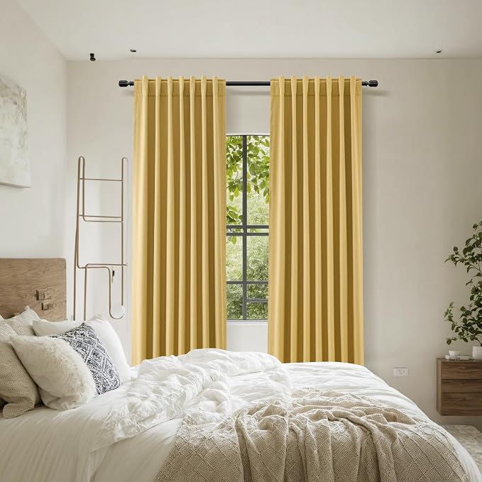 100% Blackout Curtains 63 Inch Length 2 Panels Set - Image 8