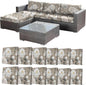 CALBODE 12Pcs Stretch Patio Cushion Cover, Vintage Floral Printed Couch & Sofa by CALBODE