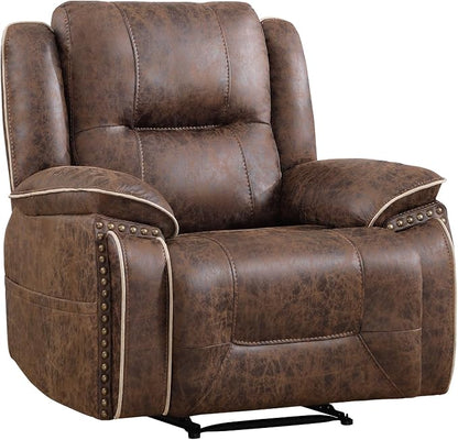 EBELLO Faux Leather Manual Recliner Chair, 1 Seater Reclining Sofa Chair - Image 9