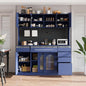 VilroCaz Freestanding Large Kitchen Pantry, Wooden Kitchen Large Coffee Bar by VilroCaz