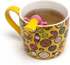 Platypus Tea Infuser Gift Set for Loose Leaf Tea, Cute Tea Steeper Pair in Lovely Gift Box, Ideal Couples Gift, Set of 2, Grey and Pink
