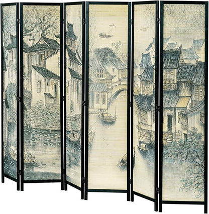 MyGift 6 Panel Room Divider Privacy Partition - Image 6