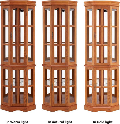 Seeutek Corner Curio Cabinet - Image 7