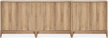 mopio Brooklyn Fluted Storage Cabinet, Modular Accent Buffet Sideboard by MopioInc