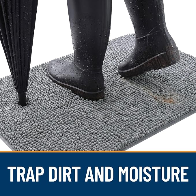 OLANLY Dog Door Mat for Muddy Paws 30x20, Super Absorbent Chenille Mud Mat | - Image 2