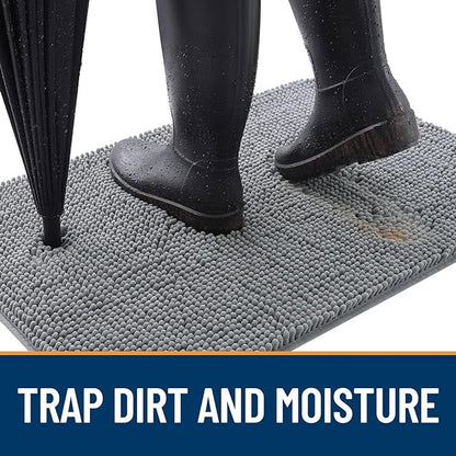 OLANLY Dog Door Mat for Muddy Paws 48x30, Super Absorbent Chenille Mud Mat | - Image 2