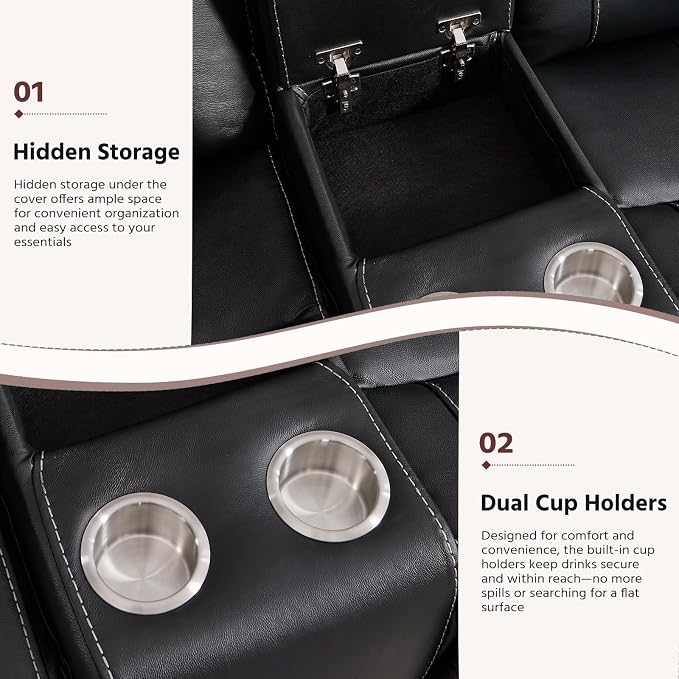ANJ Premium Genuine Manual Reclining Sofa Set - Image 6