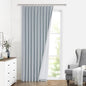 Vision Home Blue Fog Pinch Pleated Full Blackout Curtains Linen Blended Room by VisionHome