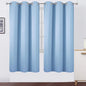 Sky Blue Thermal Blackout Curtains/42 x 72 Inch/Set of 2 Panels Room Darkening by Lemomo