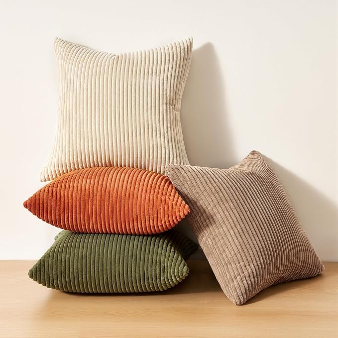 Topfinel Rust OliveGreen Throw Pillow Covers 18x18 Inch Set of 4 Boho Farmhouse - Image 7