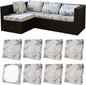 8Pcs Patio Cushion Covers, Outdoor Stretch Cushion Covers, Washable | Stretch by Unknown